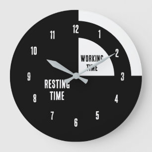 Reloj Redondo Grande Tiempo de descanso / Tiempo de trabajo Divertido