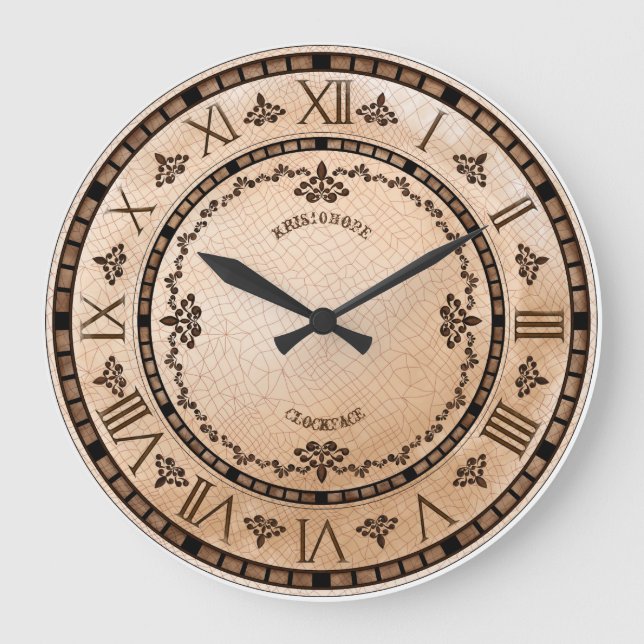 Reloj Redondo Grande Tiempo de ejecución de AntiQued (Anverso)