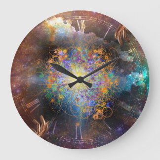 Reloj Redondo Grande Tiempo de espacio atómico