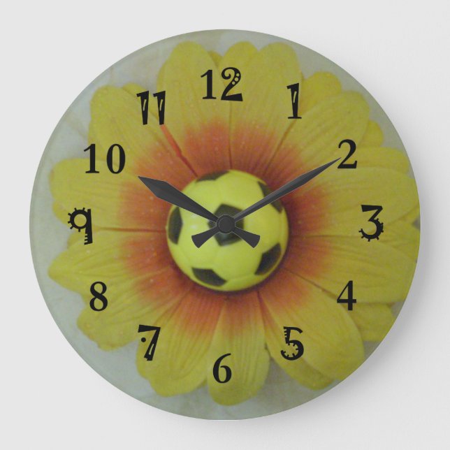 Reloj Redondo Grande Tiempo de fútbol (Anverso)