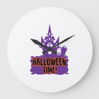 Reloj Redondo Grande ¡Tiempo de Halloween!  