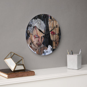Reloj Redondo Grande ¡Tiempo de morir! Pintura de Alfred Fox