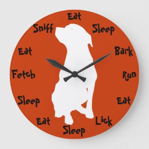 Reloj Redondo Grande Tiempo de perros