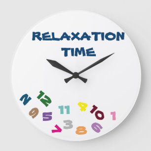 RELOJ REDONDO GRANDE ****TIEMPO DE RELAJACIÓN***" DIVERTIDO CON ESTE RE