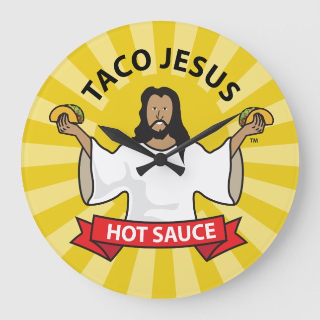 Reloj Redondo Grande Tiempo de Taco (Anverso)