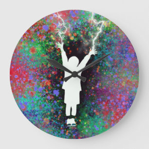 Reloj Redondo Grande Tiempo de tormenta