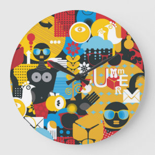 Reloj Redondo Grande Tiempo de verano