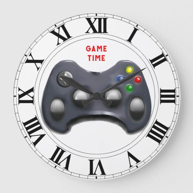 Reloj Redondo Grande Tiempo de videojuegos (Anverso)