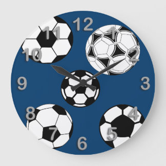 Reloj Redondo Grande Tiempo del fútbol del fútbol