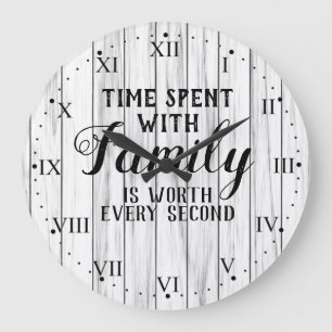 Reloj Redondo Grande Tiempo invertido con presupuesto familiar