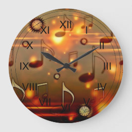 Reloj Redondo Grande Tiempo para la música