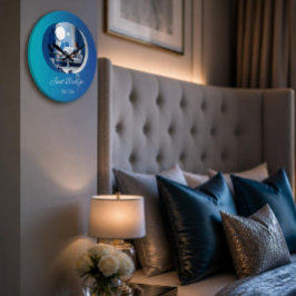 Reloj Redondo Grande Tiempo para mí Respira Azul