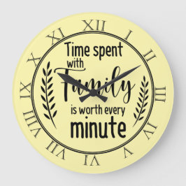 Reloj Redondo Grande Tiempo Pasado Con La Familia