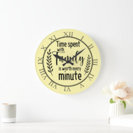 Reloj Redondo Grande Tiempo pasado con la familia