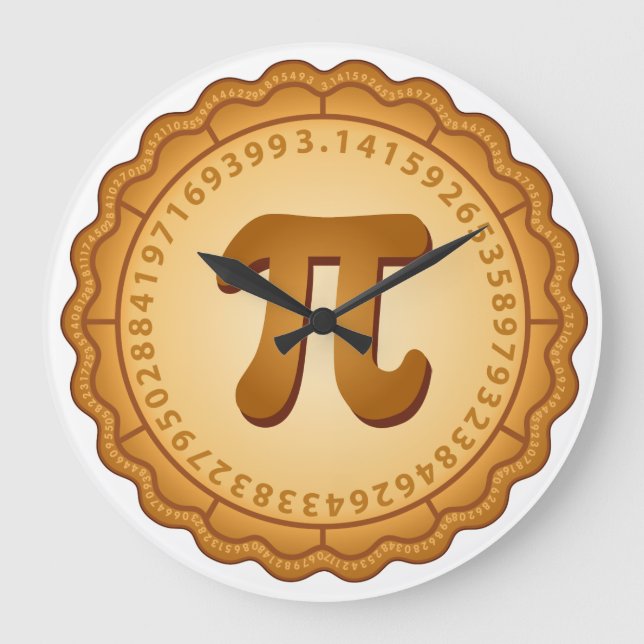 Reloj Redondo Grande Tiempo perfecto para Pi (Anverso)