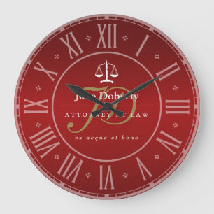 Reloj Redondo Grande Tiempos excelentes Abogado Personalizable
