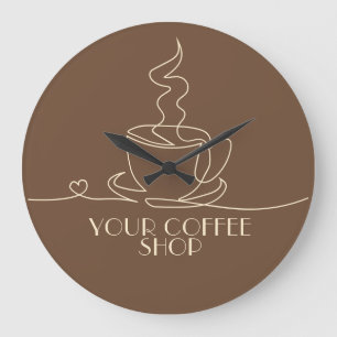 Reloj Redondo Grande Tienda de café