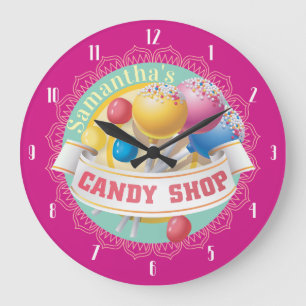 Reloj Redondo Grande Tienda de dulces personalizada jelly frijoles