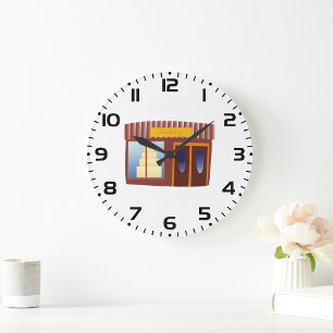 Reloj Redondo Grande Tienda de panaderías Tienda de pasteles delantera