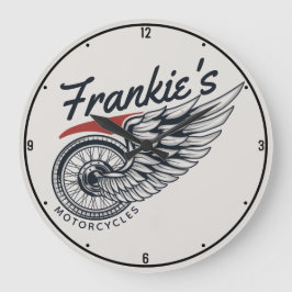 Reloj Redondo Grande Tienda personalizada de motocicletas Volando en bi