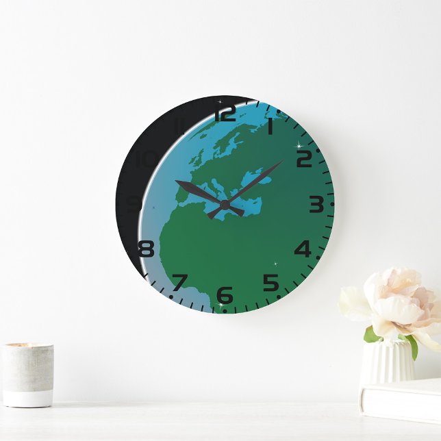 Reloj Redondo Grande Tierra desde el espacio (Subido por el creador)
