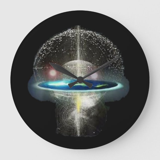 Reloj Redondo Grande Tierra plana (Anverso)
