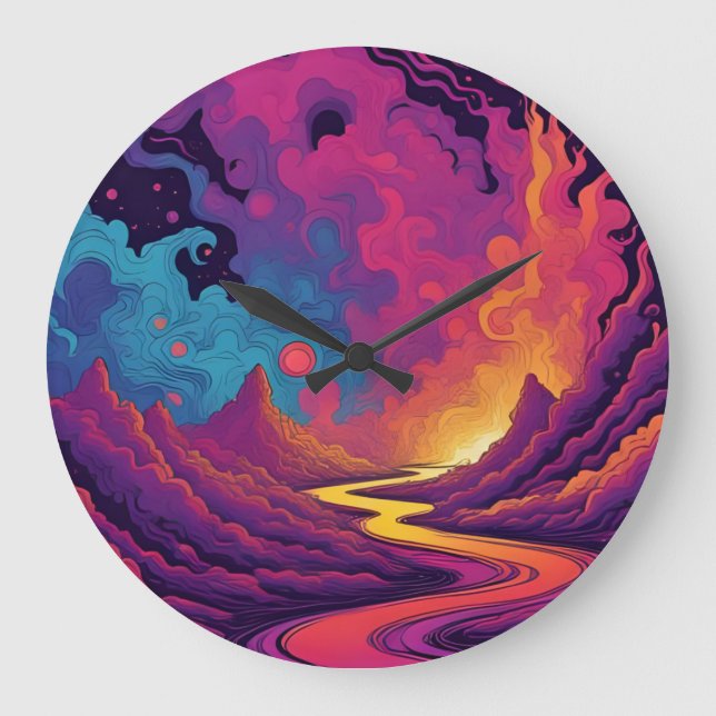 Reloj Redondo Grande Tierras Alienígenas (Anverso)