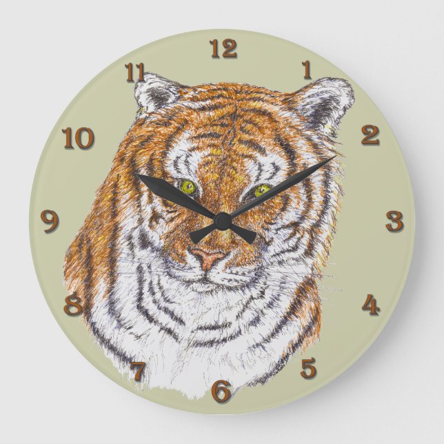 Reloj Redondo Grande Tigre (Anverso)