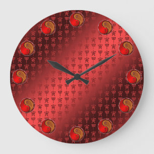 Reloj Redondo Grande Tigre de Madera