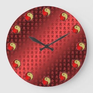 Reloj Redondo Grande Tigre de Metal