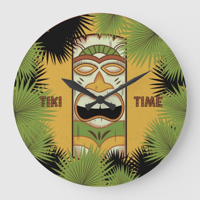 Reloj Redondo Grande Tiki Time (Anverso)