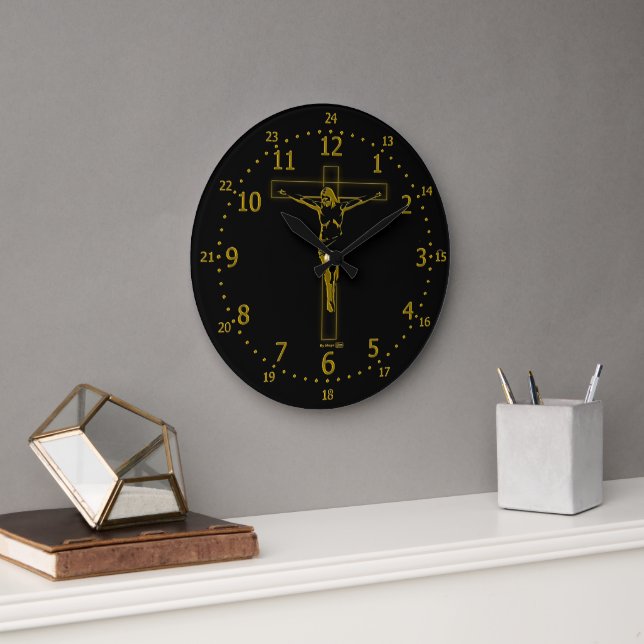 Reloj Redondo Grande Time Crucifix (Oficina)