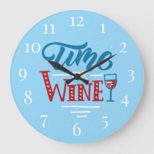 Reloj Redondo Grande Time for Wine