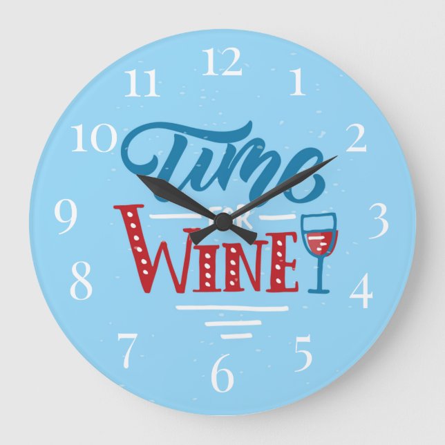 Reloj Redondo Grande Time for Wine (Anverso)