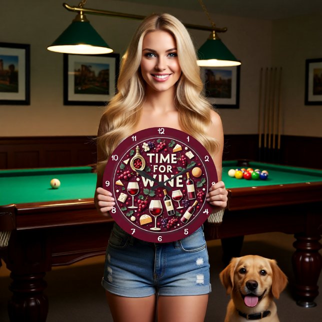 Reloj Redondo Grande Time For Wine Fun Party (Subido por el creador)