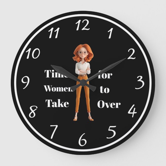 Reloj Redondo Grande Time For Women Wall Clock (Anverso)
