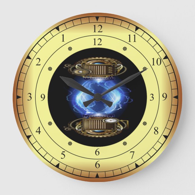 Reloj Redondo Grande Time Machine Portal ~ Time/Space/ Continuum ~  (Anverso)