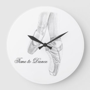 Reloj Redondo Grande Time to Dance Ballet Wall Clock