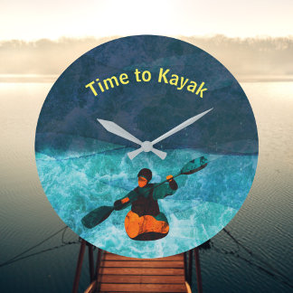 Reloj Redondo Grande Time to Kayak Clock