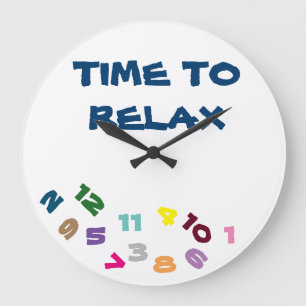 RELOJ REDONDO GRANDE **TIME TO RELAX** WITH THIS COOL CLOCK