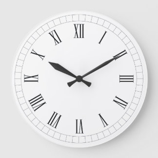 Reloj Redondo Grande Timeless Roman Numeral Wall Clock