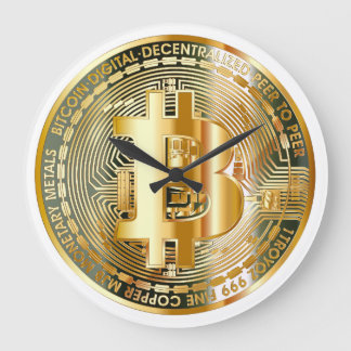 Reloj Redondo Grande Timing the Ups and Downs: Una Bitcoin