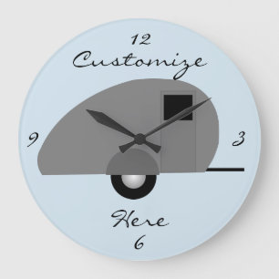 Reloj Redondo Grande Tiny Teardrop Trailer Thunder_Cove