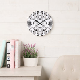 Reloj Redondo Grande Tipografía Cita Motivacional Retro Estilo Vintage