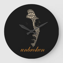 Reloj Redondo Grande Tipografía de Mujer Indomable