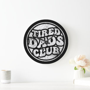 Reloj Redondo Grande Tired Dads Club Funny