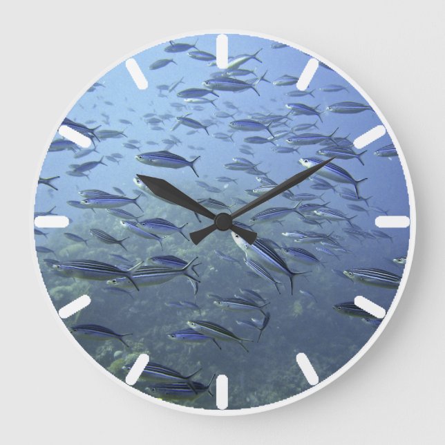 Reloj Redondo Grande Tiro de pescado. Submarinismo. (Anverso)
