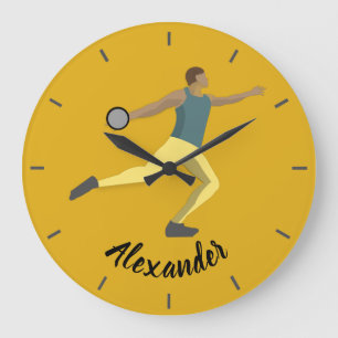 Reloj Redondo Grande Tiroteo de Discus