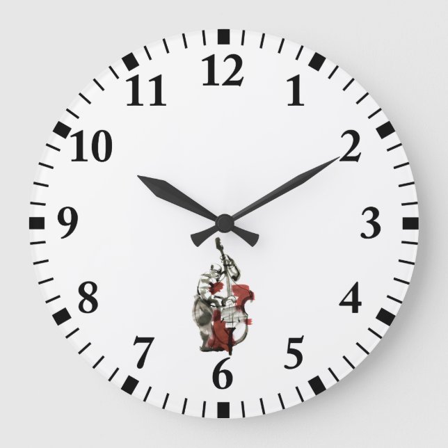 Reloj Redondo Grande Toca contrabajo (Anverso)