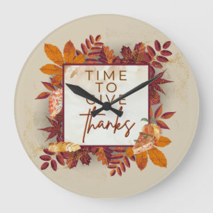 RELOJ REDONDO GRANDE TODAY BE THANKFUL, TIEMPO DE SER AGRADECIDO